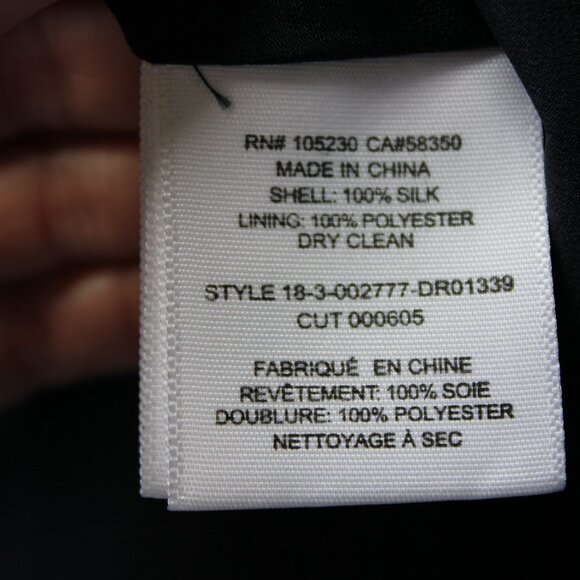 Joie NWT 100% Silk Navy Colorful Layered Cocktail Midi Dress Sheer Ruffles 8 M - Picture 13 of 13